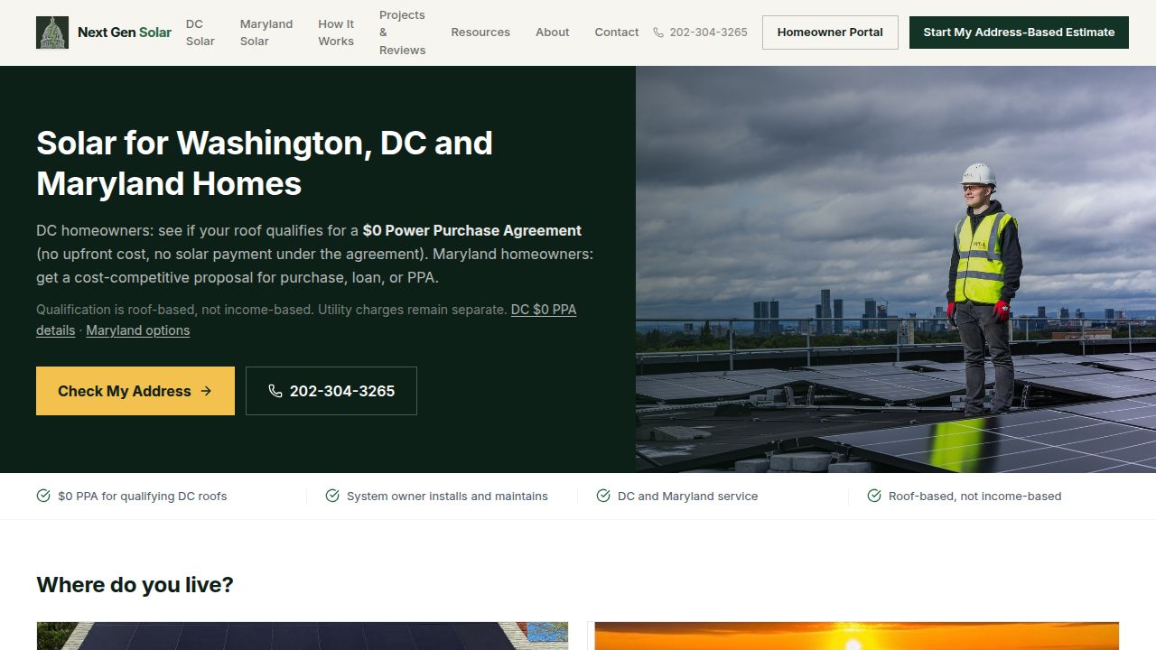 Solar Installation in Washington, DC and Maryland | Next Gen Solar